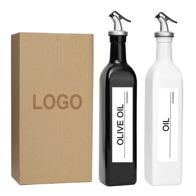 Wholesale 500ml 17oz Oil Bottle Glass Containers Oil Bottles Set with  Funnel and Bottle Head
