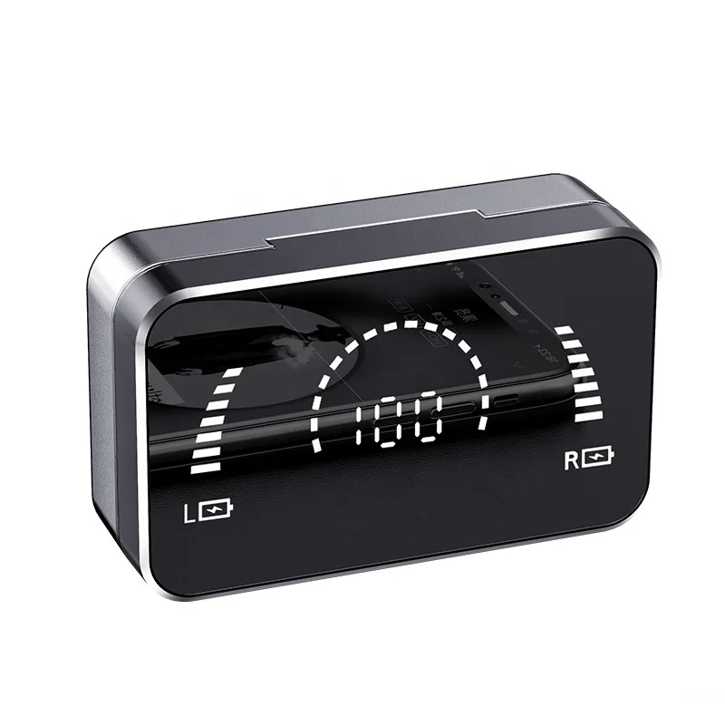 TWS Rectangle Box Earbuds Chip Touch LED Display Wireless Black Electronics Ear Pods Game Headphones Earphone