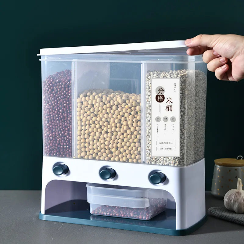Food Storage Box 2020 top Plastic cereal Dispenser Storage Box Kitchen Food Grain Rice Container