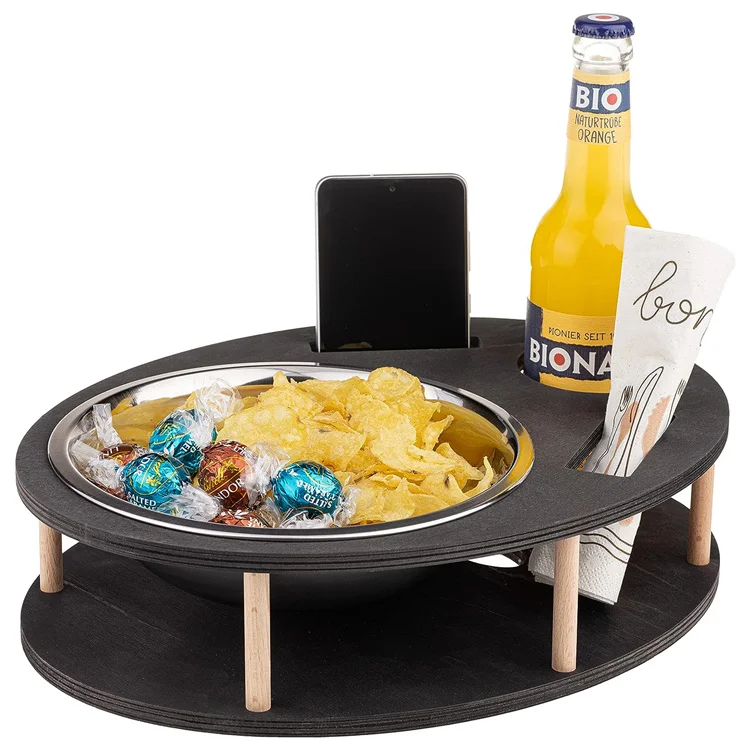 Large Snack Bowl Organiser And Wine Bottle Holder Couch Butler Organiser Snackbar Couch Caddy
