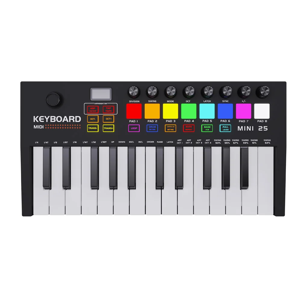 Wholesale MIDI controller 25 Keys arranger Standard Digital Keyboard Piano Organ Electronic Midi Keyboard With Velocity Keys