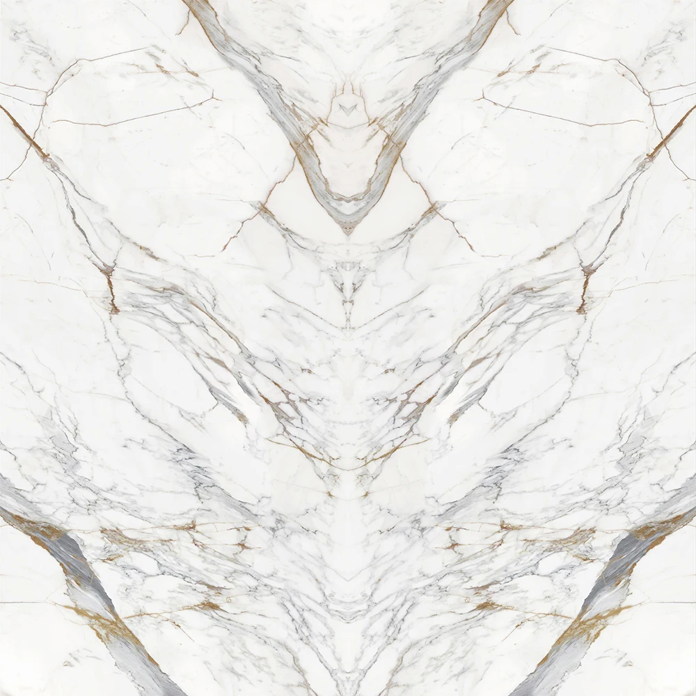 3200*1600*12mm thickness marble look silky surface calacatta white gold veins large format sintered stone