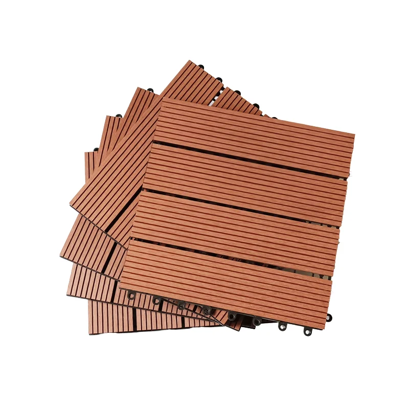 Cheap Manufacturer Exterior Wood-Plastic Composite Deck Tiles 30*30CM WPC Garden Terrace Floor Outdoor Interlocking Tile