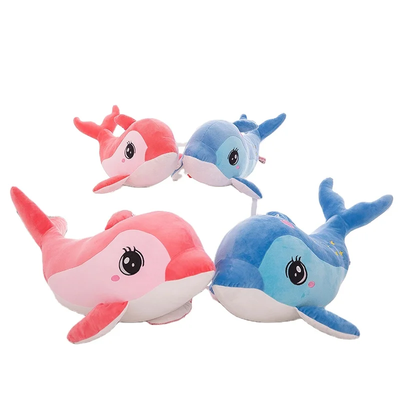 The manufacturer sells the new hot cheap cute dolphin pillow holiday gift cartoon plush toy dolphin doll
