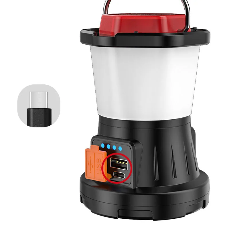 factory lamp outdoor Portable led camp lights Multifunctional type C Camping lights USB Rechargeable outdoor Led Camping Lantern