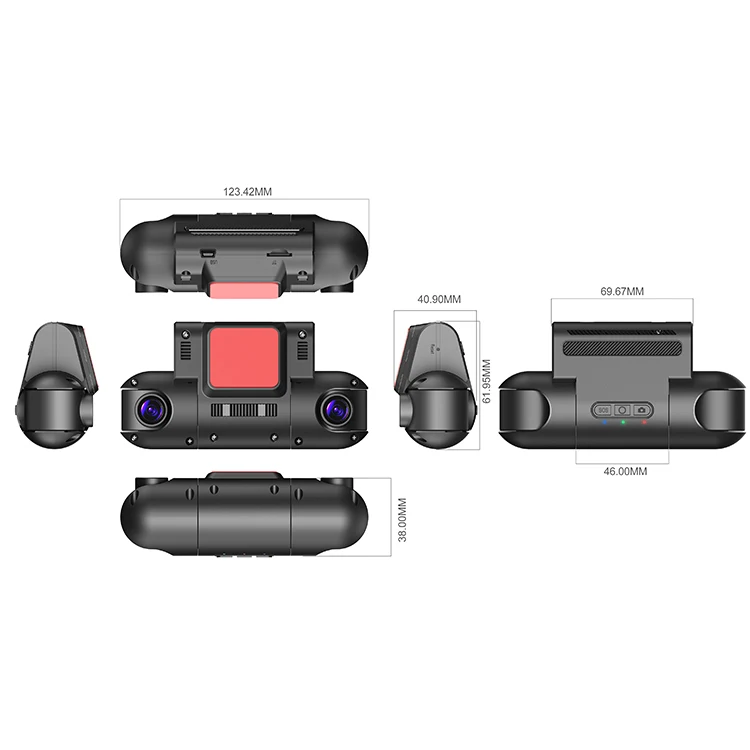 Sell like hot cakes hidden double 1080 pwifi black box hd night vision mobile Internet car inside and outside double tape record