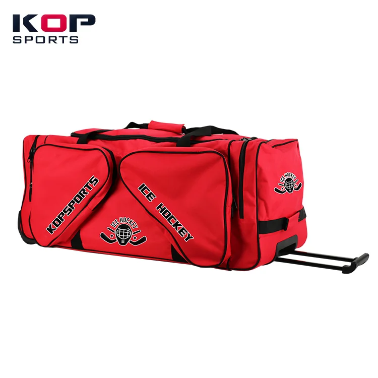 
2021 KOP SPORTS NEW Desing Heavy Duty Field Ice Hockey bag Roller Equipment Bag 