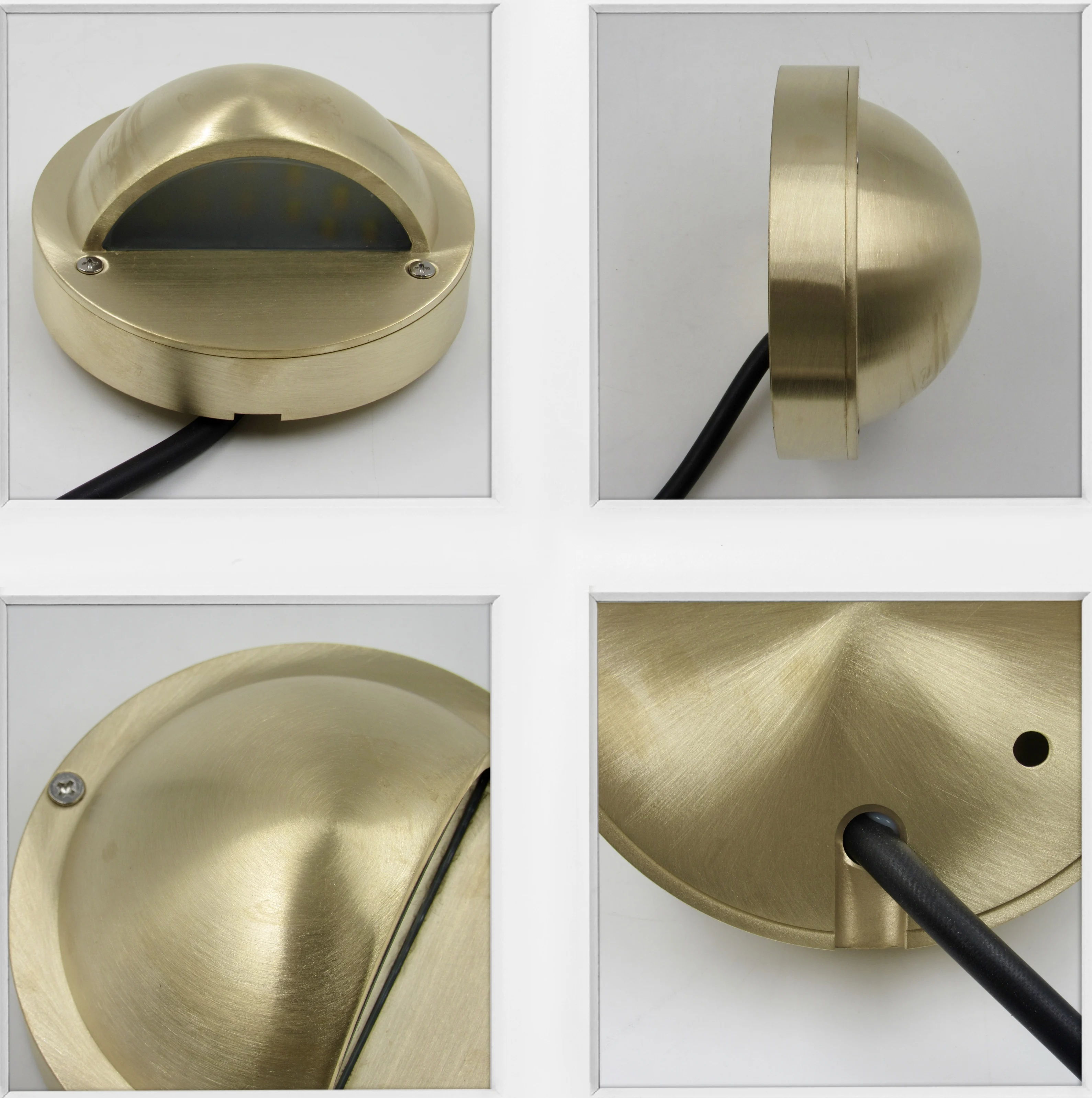 2.3W IP54 exterior lighting solid brass recessed wall light led stair step light AC220V