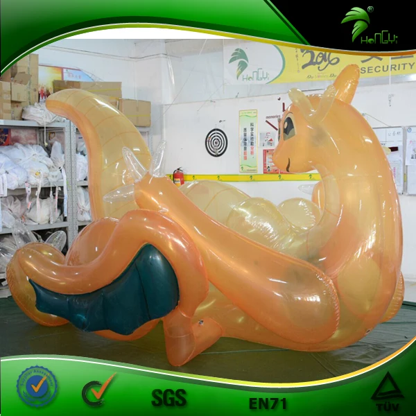 Japan Popular Game Hongyi Inflatable Cartoon Toy Transparent Inflatable Dragonite