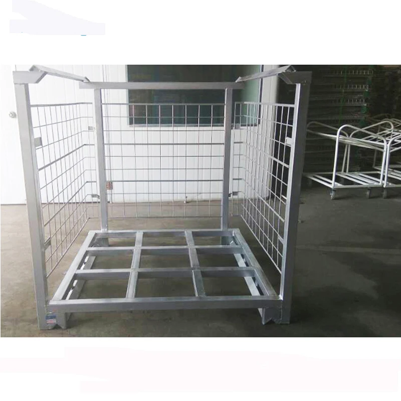 Industrial warehouse cago customized wire mesh container display rack