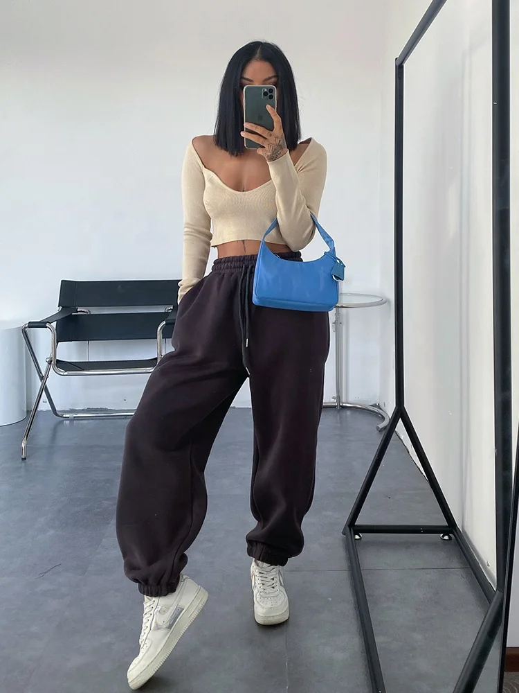 2022 high quality casual women pants cotton jog sweat pants for women