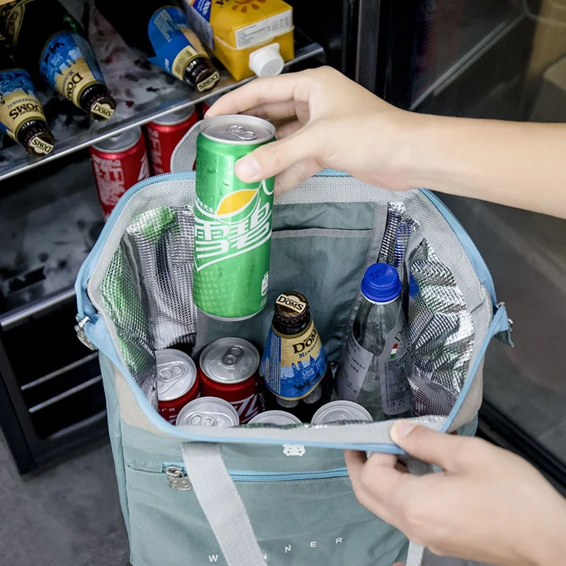 Custom High Quality Waterproof Portable Thermal Insulation Lunch Bag Thickened Soft Food Picnic Insulated Cooler Bags