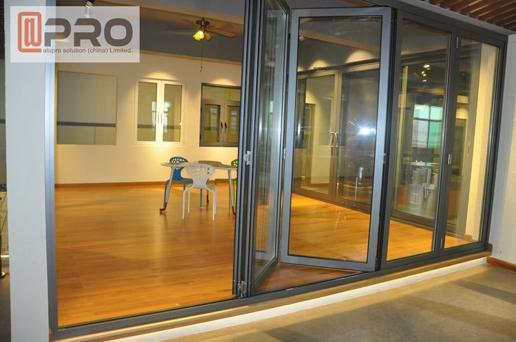 
Customized Heavy Duty Thermal Break Folding Glass Doors Windows Aluminum Bifold Door Partition Interior Aluminum Folding Door 