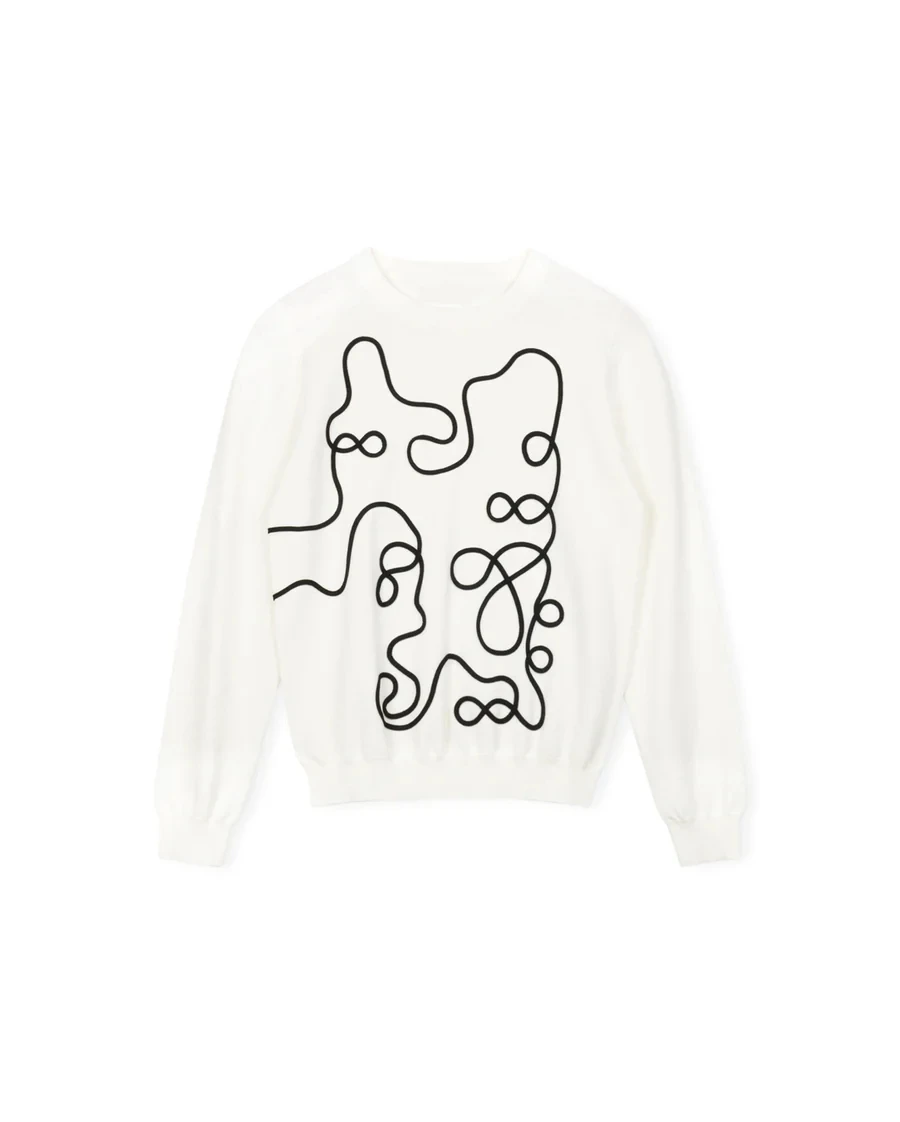 ODM Factory Knitted Pullovers Soft Line Pattern Piping Detailed Sweater Fit Women Ladies Knit Top Knit Sweater for Women