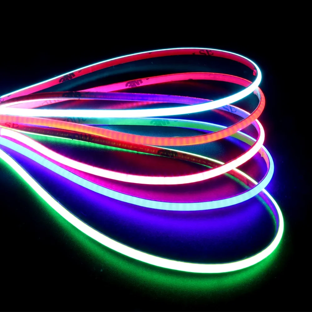 Ультратонкая светодиодная лента 5 мм DC5V RGB COB для декора комнаты настенная Автомобильная рама Светодиодная 450