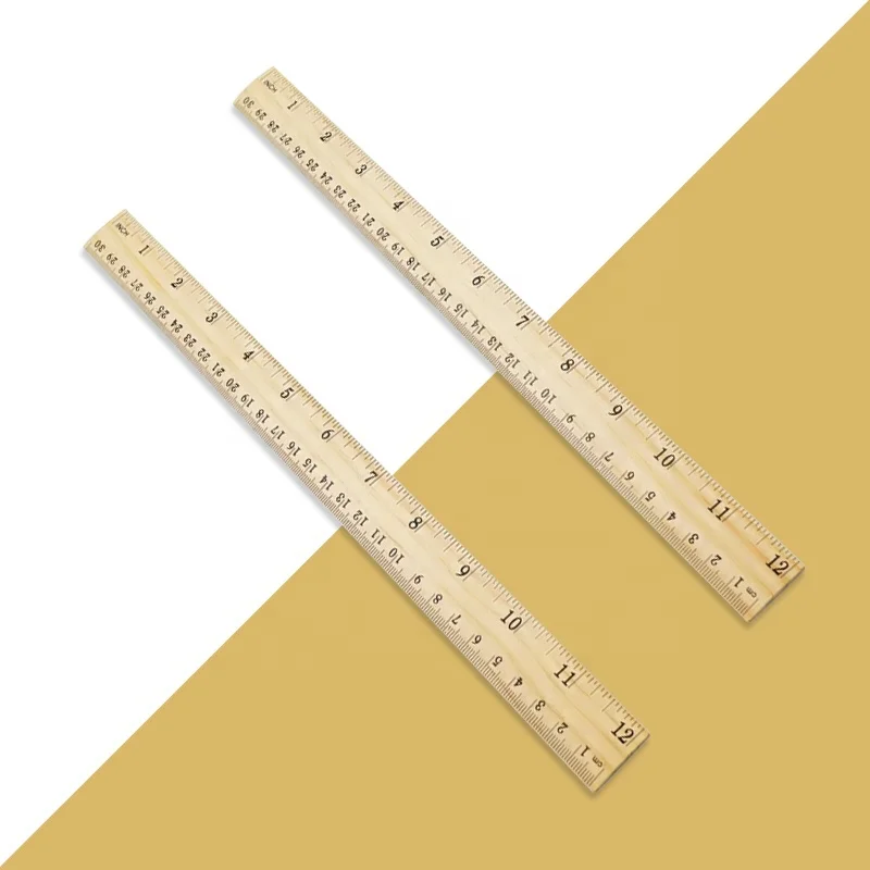 Custom Wooden Bamboo Rulers Cheap Fancy Soft High Quality Tailor Curved Wood Sewing Ruler With Printing