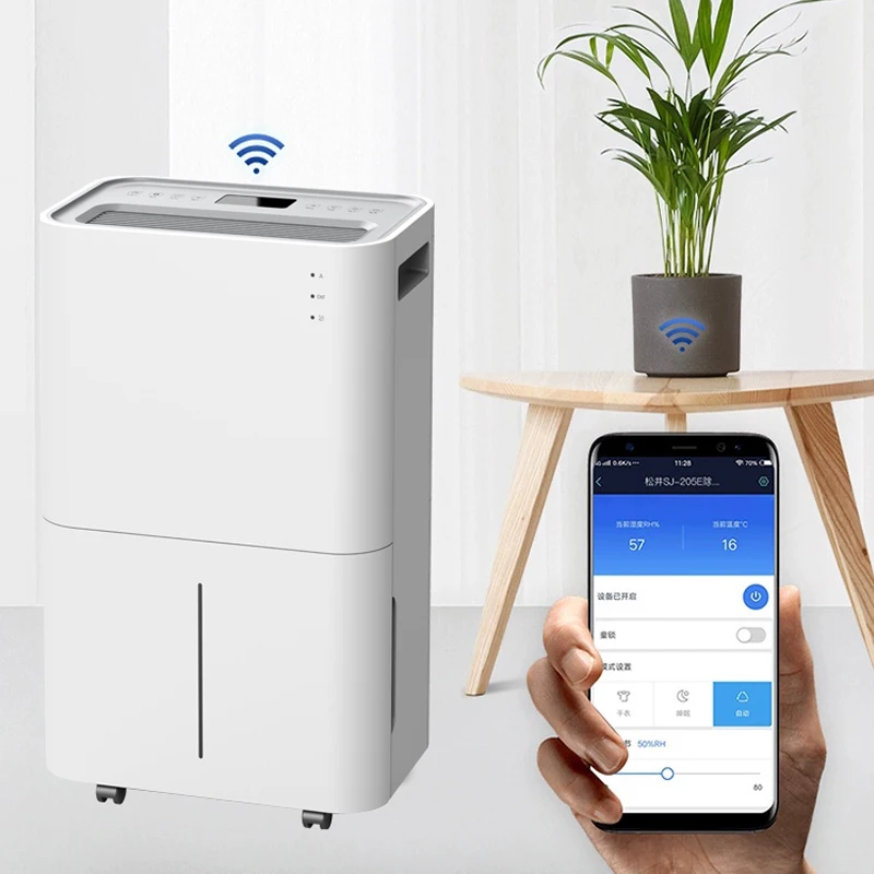 2025 New Portable Dehumidifier D029A 20L Day Home Dehumidifier with GMCC Compressor and LED Display colorful