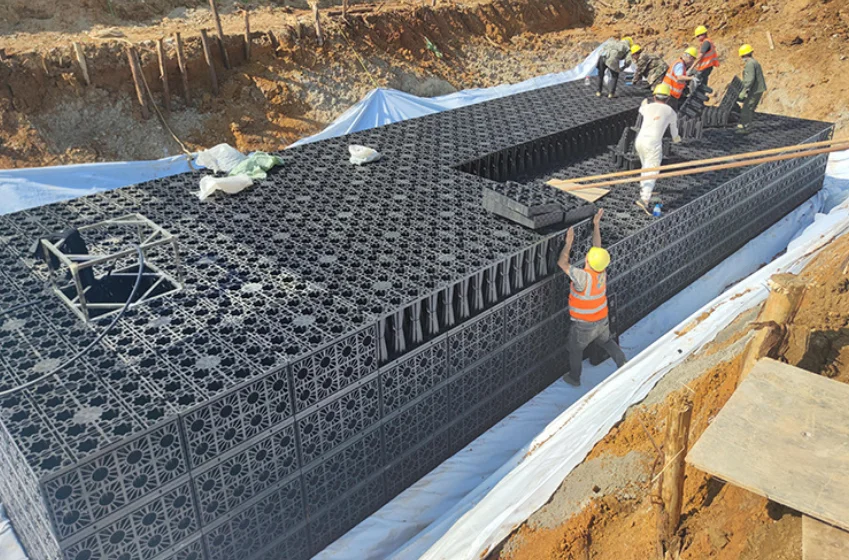 Underground Rainwater Large Volume Pp Plastic Soakaway Harvest System Crate Modules