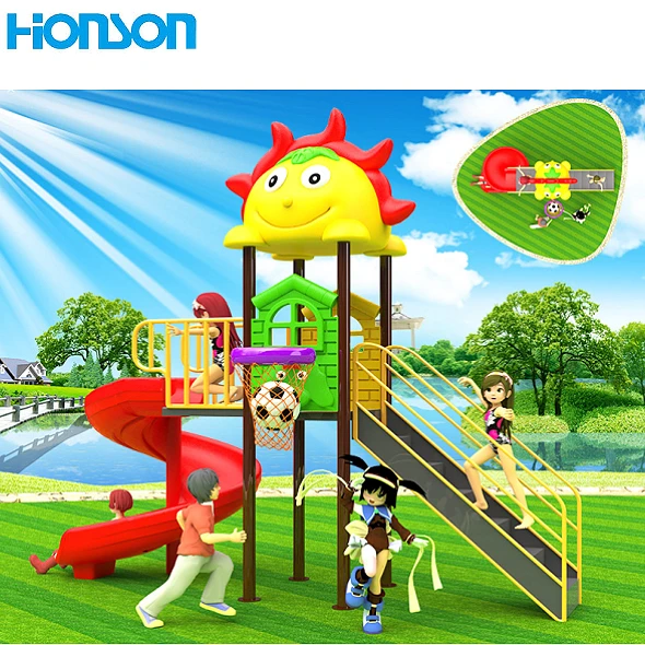 Cheap Daycare Playground Plastic Slides Play and Exercise Outdoor School Games for Kids