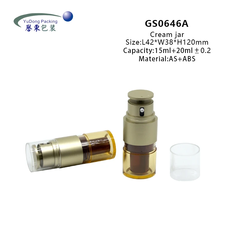 Cosmetic Plastic Two-Bottle Design MIni Bottles  Airless Pump Bottles For Skincare