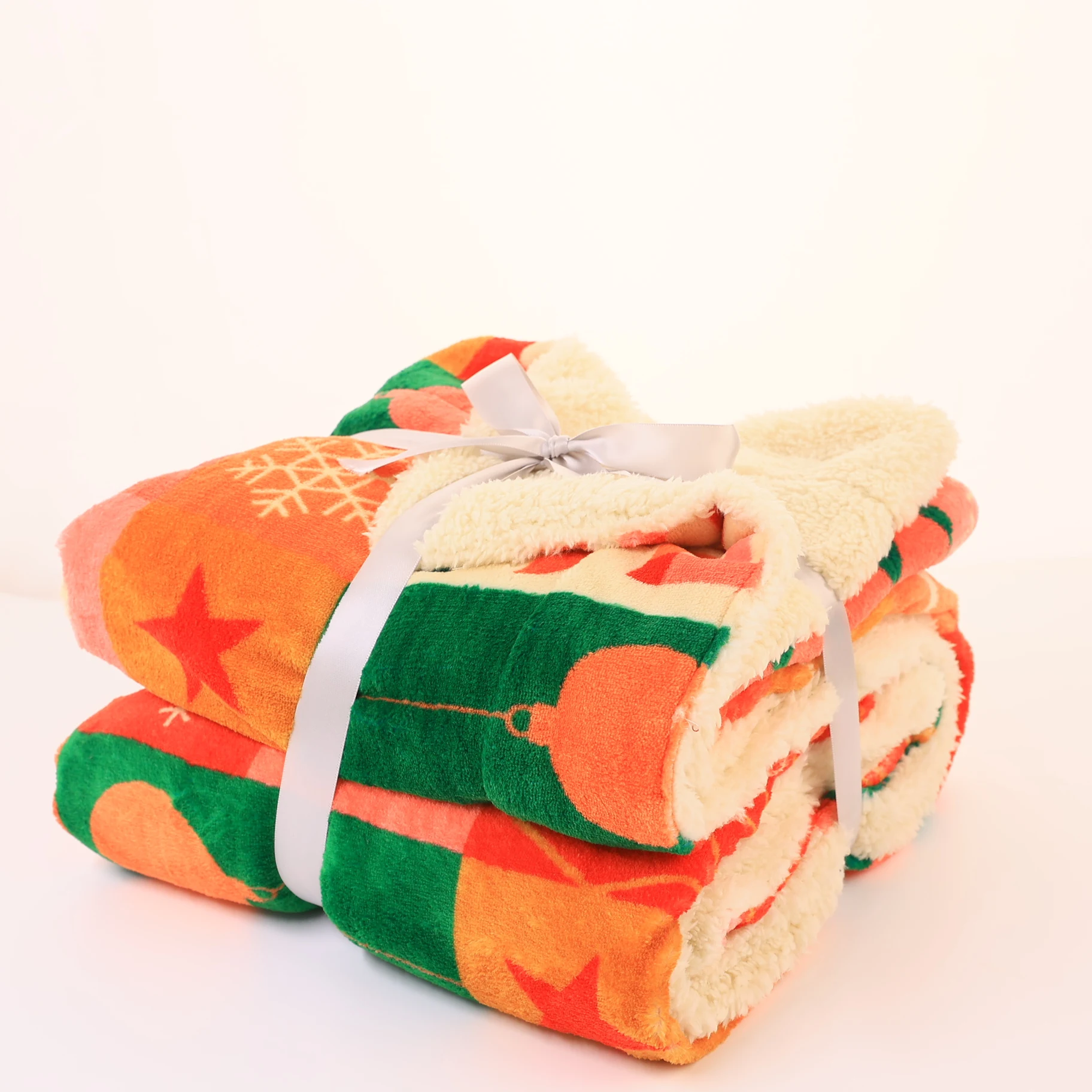 Soft Sherpa Double Bed Blankets for Winter Custom Micro Mink Flannel Cheap Wholesale Throw Blanket