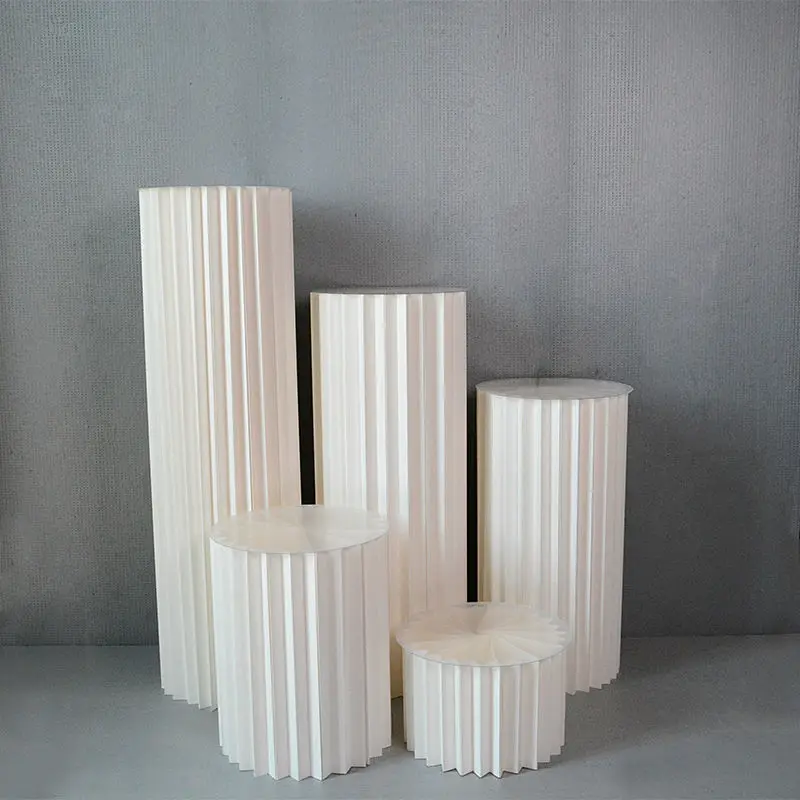 Folding Paper Honeycomb Cylinder Display Stand Cake Props Dessert Table Rack Wedding Party Event Decoration Ornaments