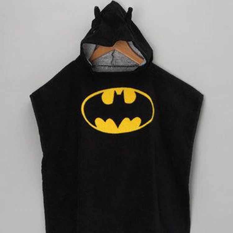 100% Cotton Bamboo Organic Children Superhero Cartoon Animation Kids Hooded Bath Towels