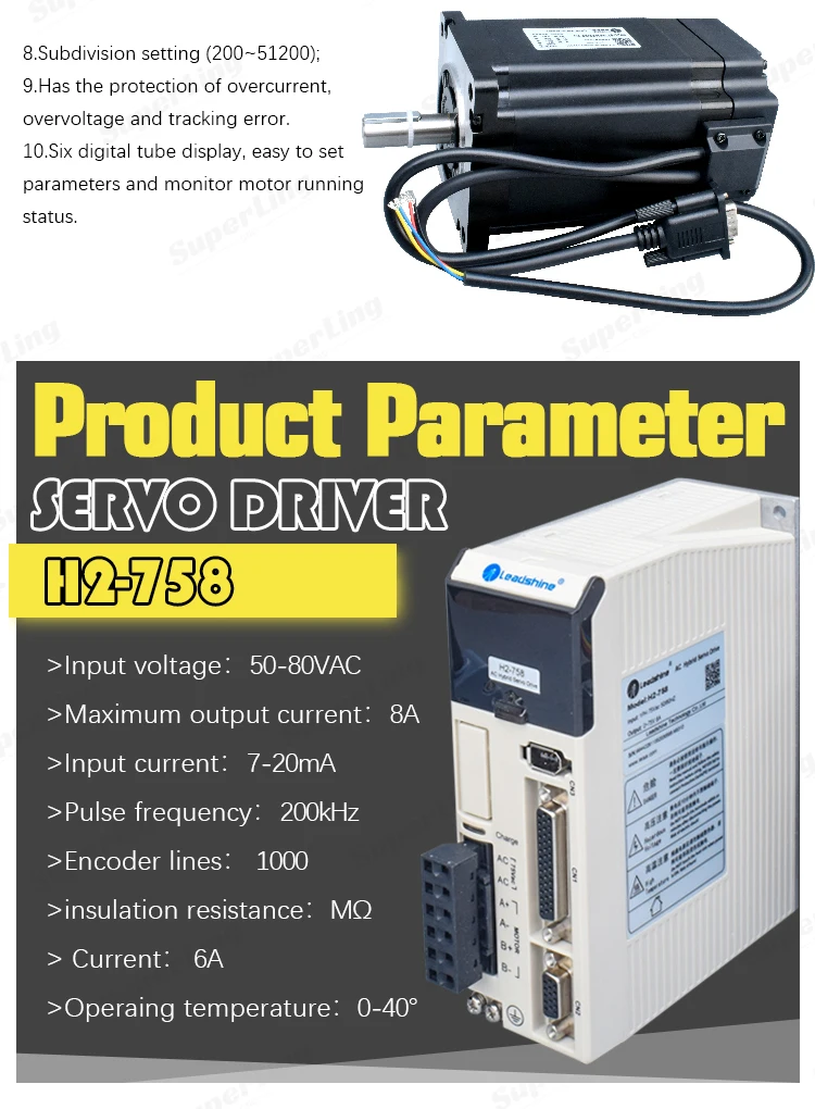 Leadshine H2-758 servo driver servo motor drivers leadshine nema34 stepper motor leadshine nema 34 for cnc machine