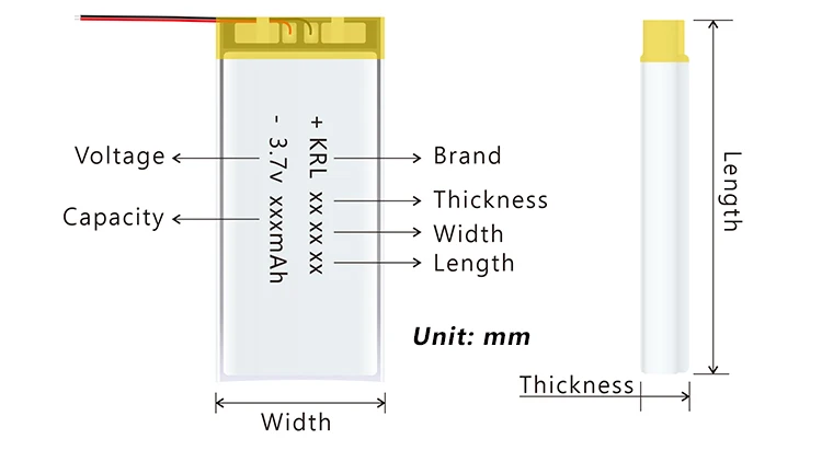 Rechargeable 3mm Thickness Lithium Ion 210mah 303030 3.7v Ultra Thin Lipo Battery for Smart Watch