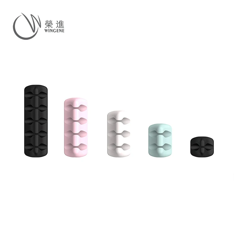 New Convenient Silicone Earphone USB Cable Clips Holder Desktop Cable Manager Organizer