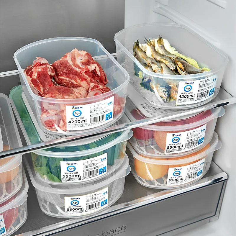 Food Grade Plastic Storage Box Quick Freezing Compartments Refrigerator Storage and Freezer Box