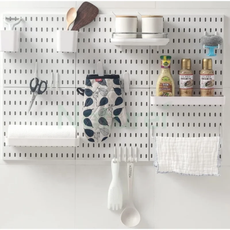 Pegboard Organizer Combination board Wall Mount for Kitchen Bathroom Living Room Office Wall Organize Storage