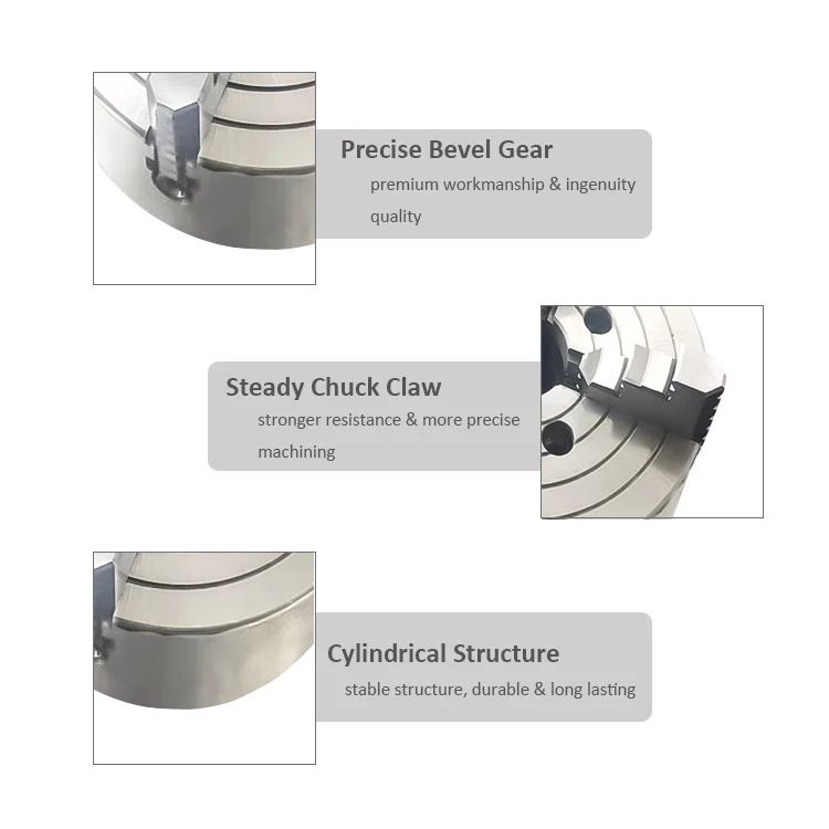 WISDOM Tool Lathe Machine Attachment Four Jaws Chucks Stainless Steel Replaceable Independent Chuck
