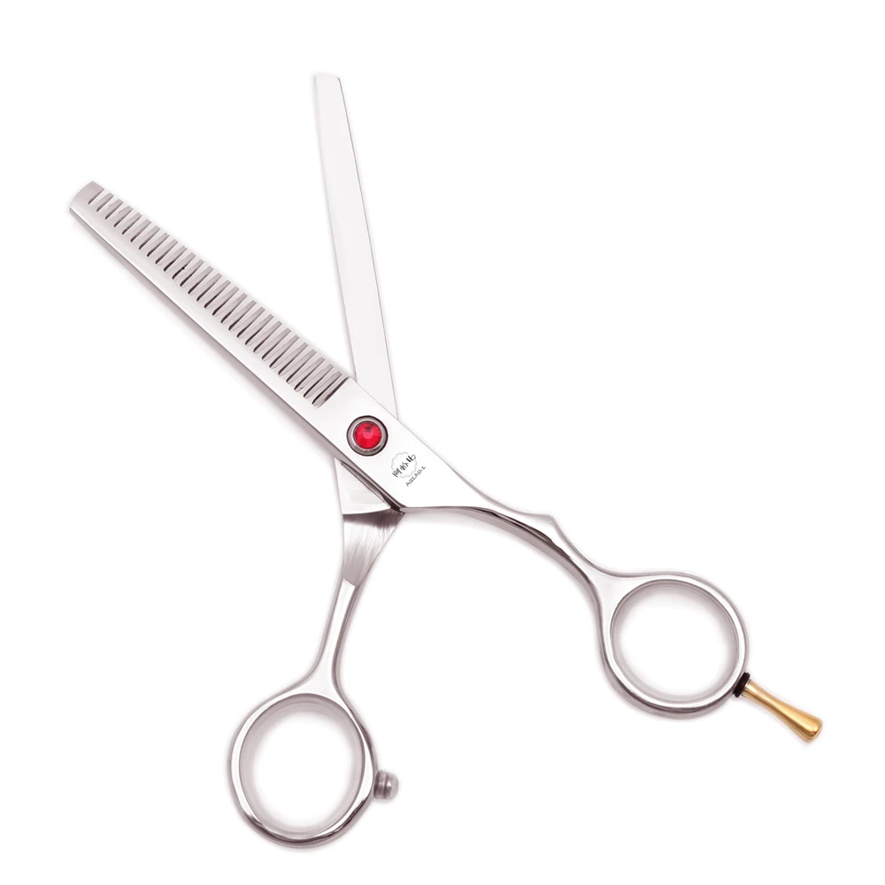 Professional Barber Scissors 5.5' JP Stainless Steel Cutting Scissors Hair Thinning Shears Hairdressing Scissors Silver A1013