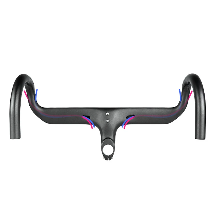 Carbon Bike Handlebar Internal Routing Road Bicycle HandleBar Matte/Gloss Black Integrated Handlebar With Stem
