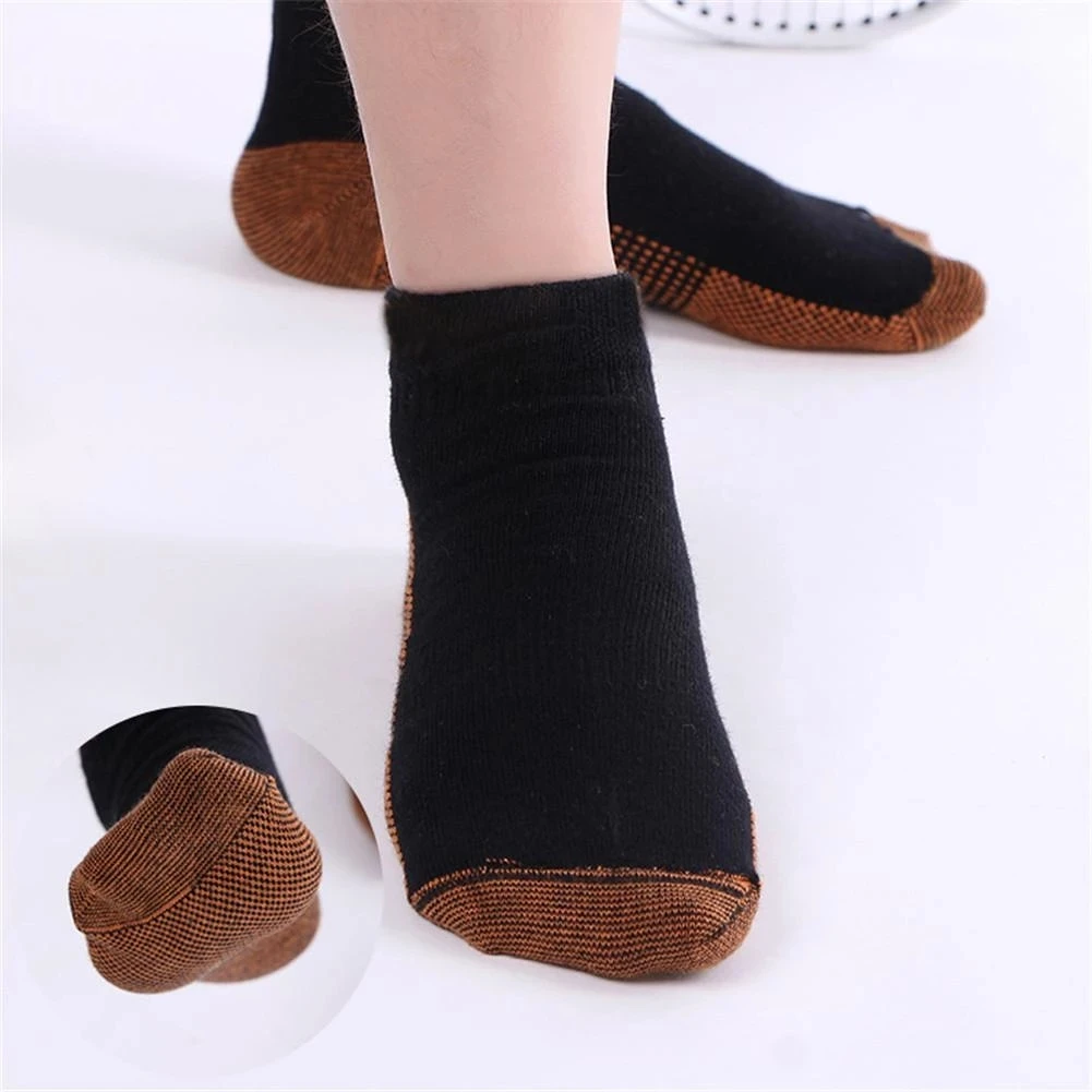 OEM black bamboo Ankle Support Brace copper infused socks