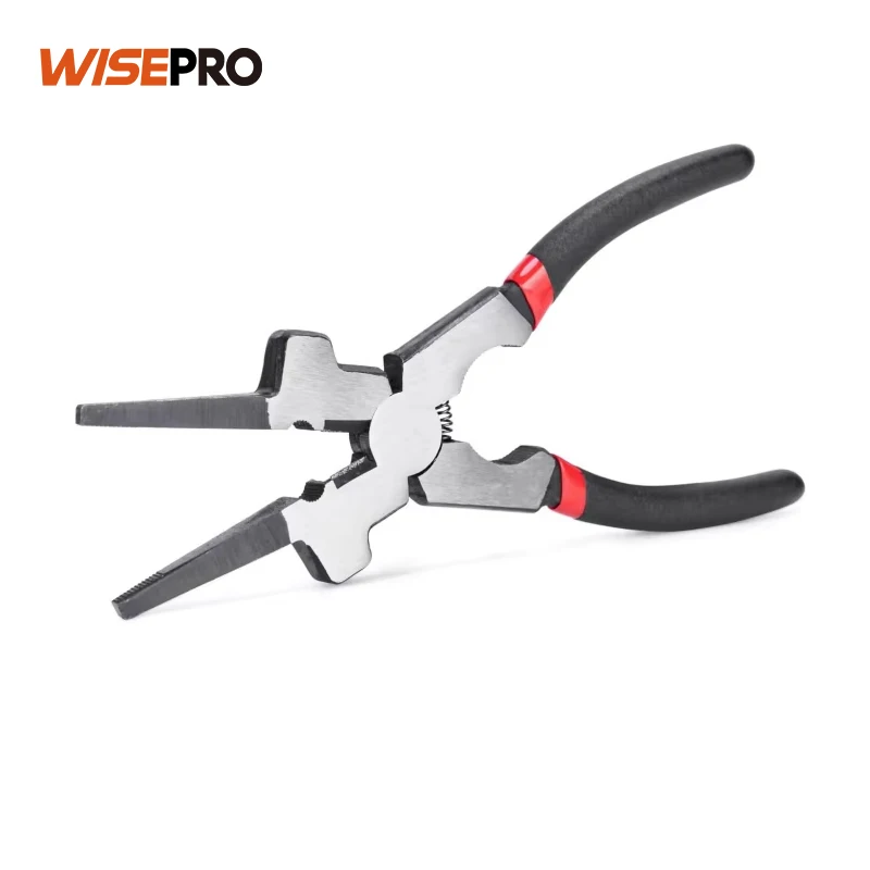 WISEPRO 8 Inch Multi-Purpose Welding Plier for Cutting Welding Wires Bent Handle Welder Tools Welding Pliers