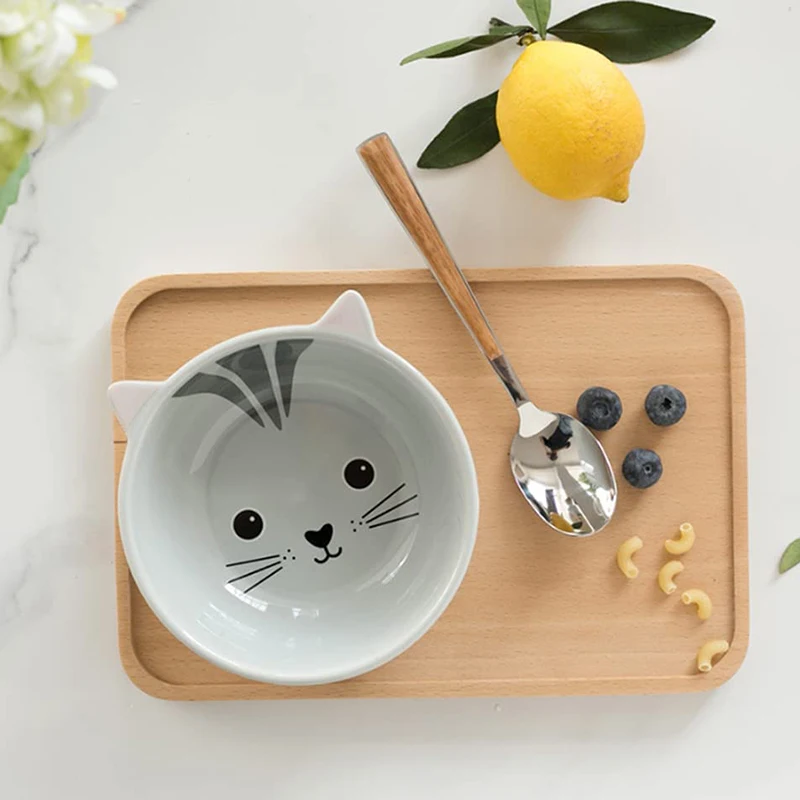 Wholesale custom matted elevated dog bowl non slip ceramic pet bowl with wooden stand