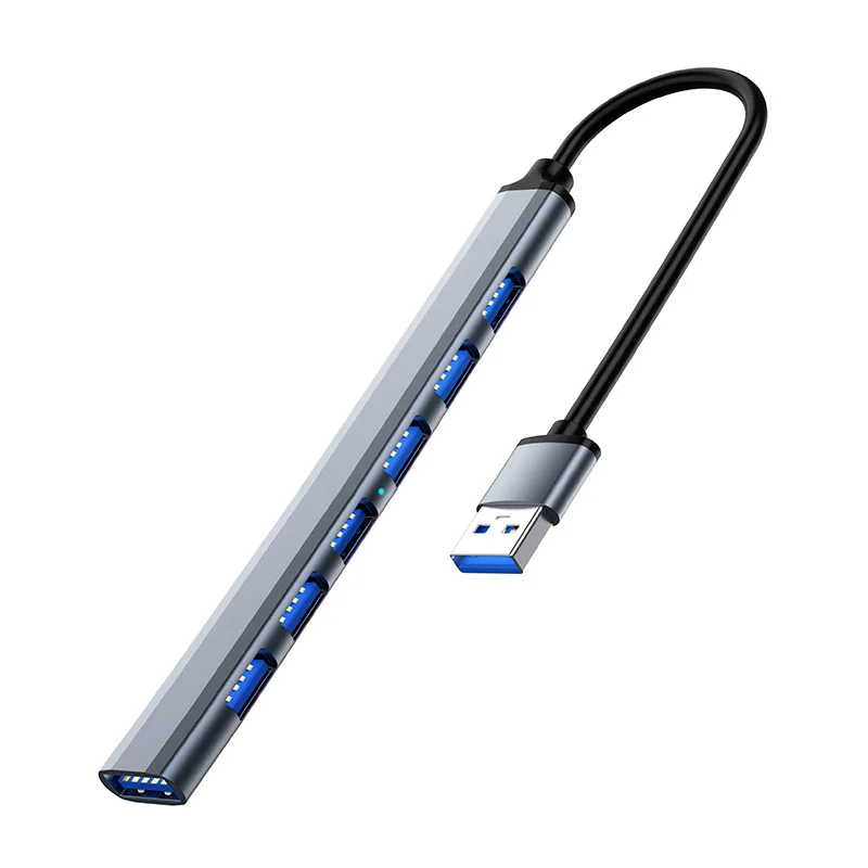 type c hub Multiple port OTG adapter 7 in 1 USB3.0 to 7 ports USB 3.0 2.0 Mini portable hub USB C for multi mobile device