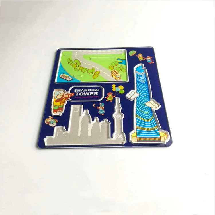 Оптовая продажа акриловых пластиковых пазлов для детей с красочной печатью 3D экологически чистые 3 мм Шелкография или УФ печать TDP