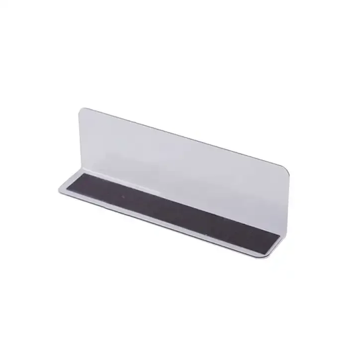 Iplusmile L-Shaped Acryl PET PC PS Plastic Cabinet Shelves Supermarket Clear PVC Shelf Divider with Magnetic for Organization