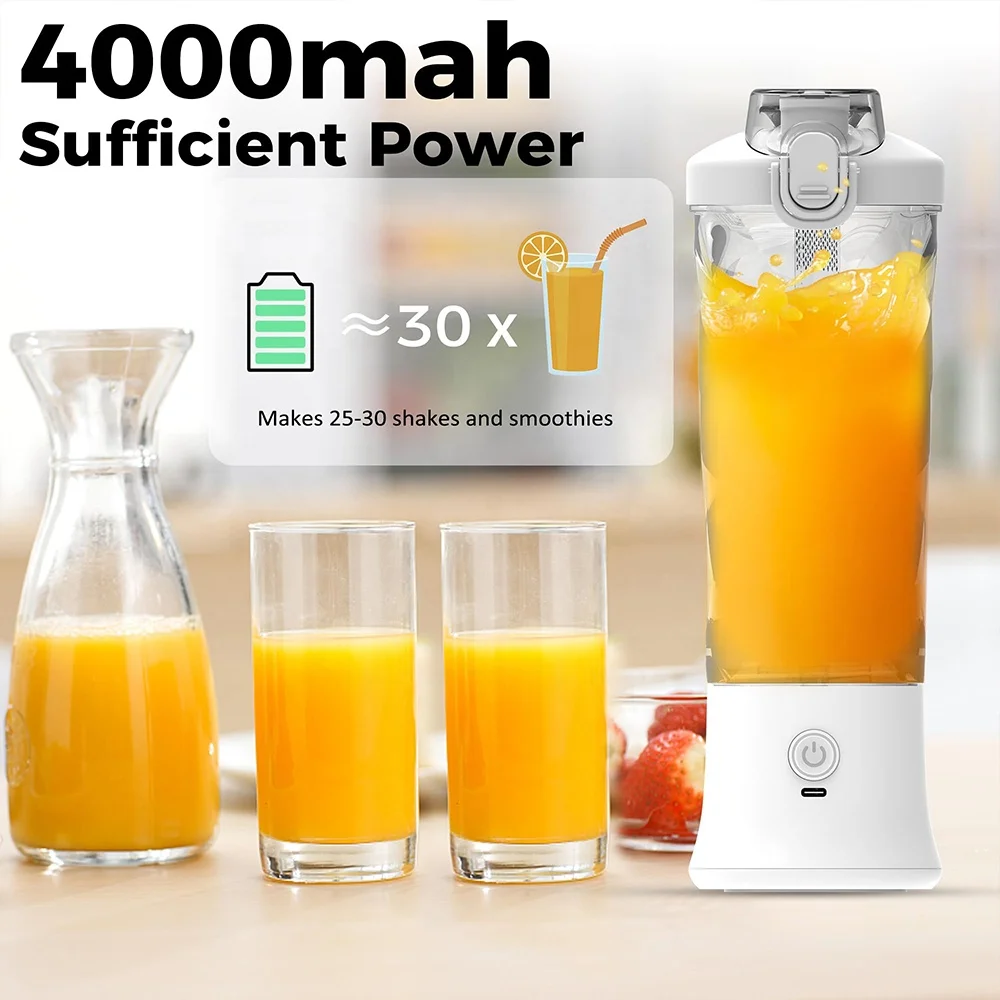 Portable Fruit Mixer Blender with Custom Logo Push Button Controls for Outdoor & Hotel Use Fresh Juice Mixer Blender