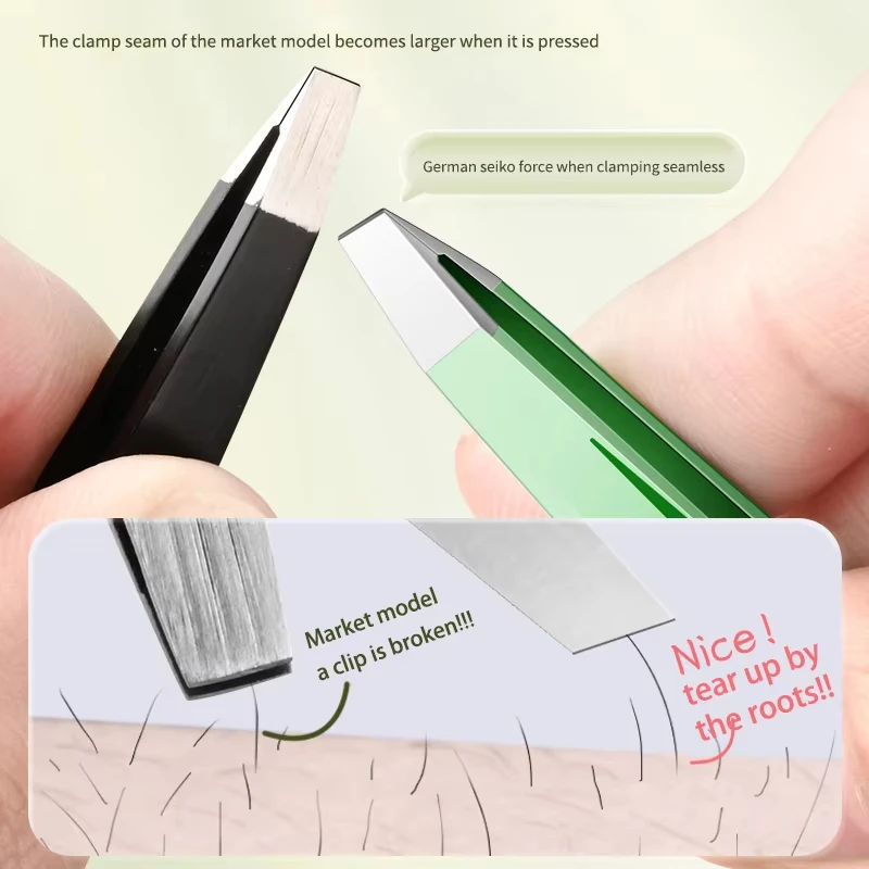 CMGF 1/4pcs High Precision Eyebrow Tweezers Set Stainless Steel Beard Eyebrow Eyelash Clipper Slant Plucking Pliers Tools