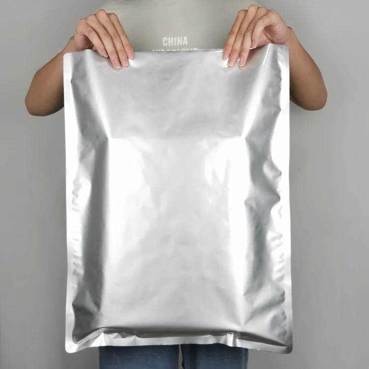 Spot food grade moisture-proof aluminum foil bag/large size aluminum foil bag vacuum packaging polyester bag with zipper