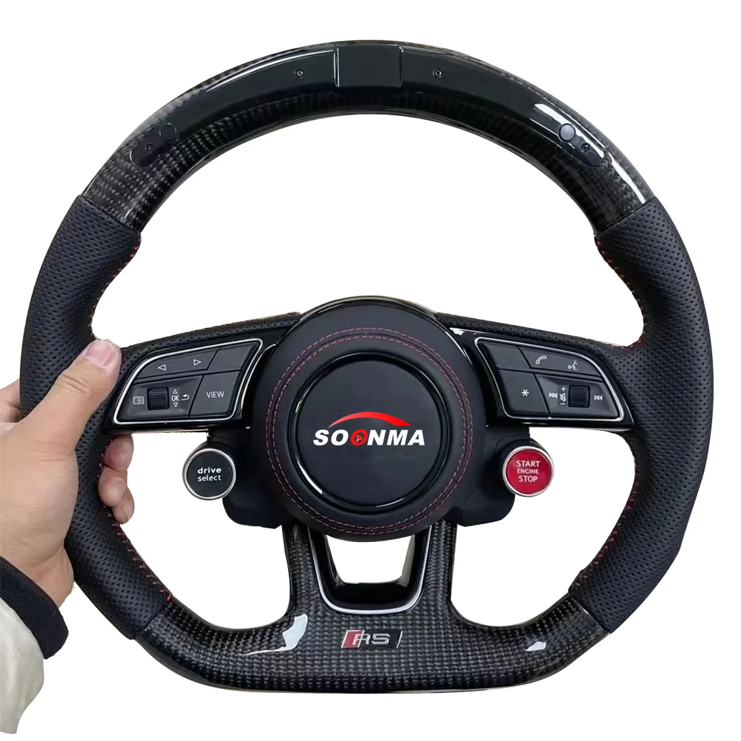 Carbon Fiber Steering Wheel Compatible With Audi Rs3 Rs4 Rs5 Rs6 Rs7 S3 S4 S5 S6 S7