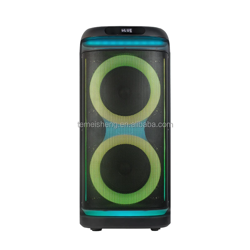 hot selling 8 inch speaker powered dj stereo stage speakers with fashion lights for bar ktv portable speaker with LED light