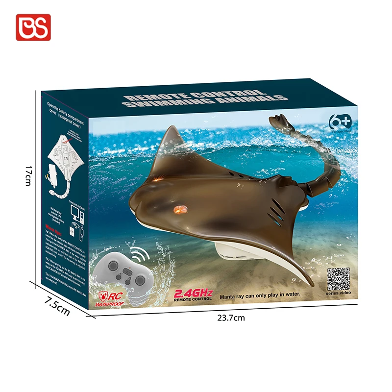 BS Remote Control Manta Ray Toys Air Swimming RC Animal Bath Tub Pool Electric Toys For Kids Funny RC Manta Ray Toy