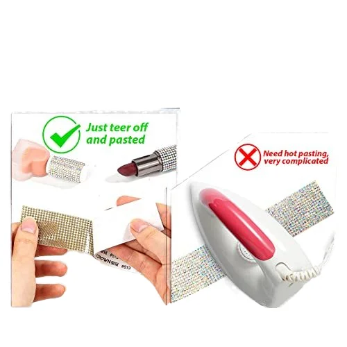 Self-Adhesive Rhinestone Ribbons Roll Crystal Diamond Bling Glittering Rhinestones Sticker for Shoes Wrap