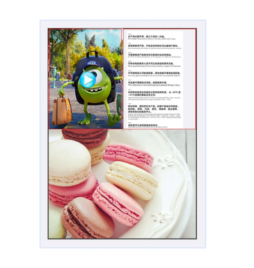 43 Inch Super Slim Two Sides Transparent Oled Digital Signage Hanging Lcd Advertising Display Screen