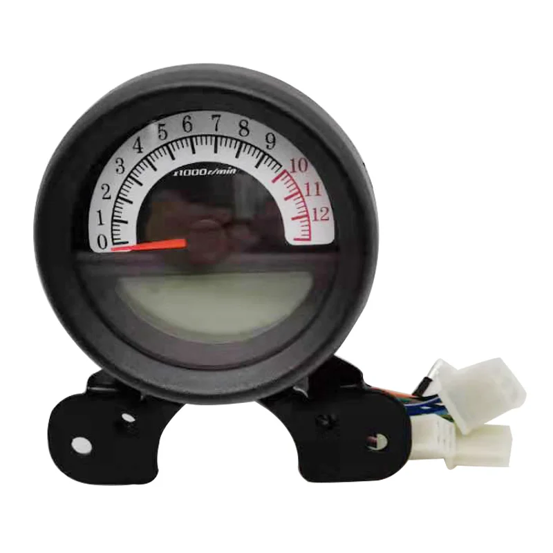 Motorcycle Tachometer Gauge Odometer Dual Speed Lcd Screen Meter Display Universal Digital Meter